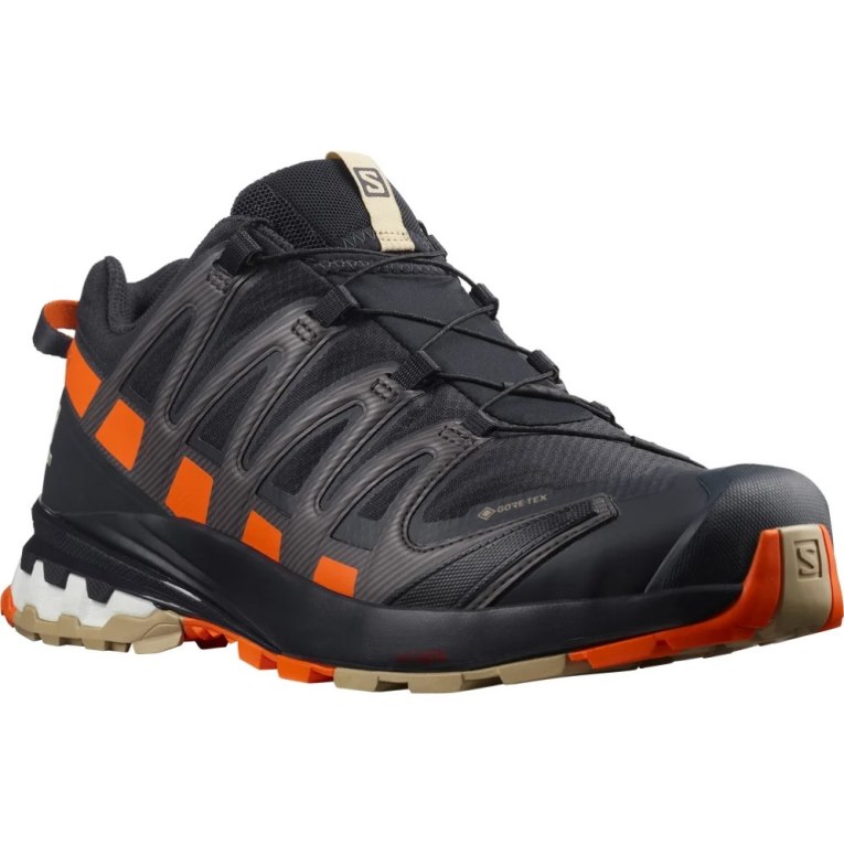 Black / Orange Salomon Xa Pro 3d V8 GTX Men's Trail Running Shoes | IE CW5216